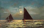Charles S. Dorion moonlight oil painting artist